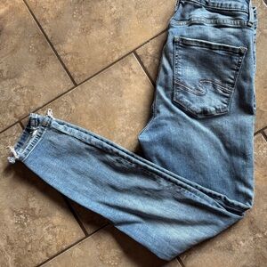 Silver Avery Skinny Jeans